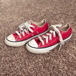 Kids Red Converse Canvas Sneakers